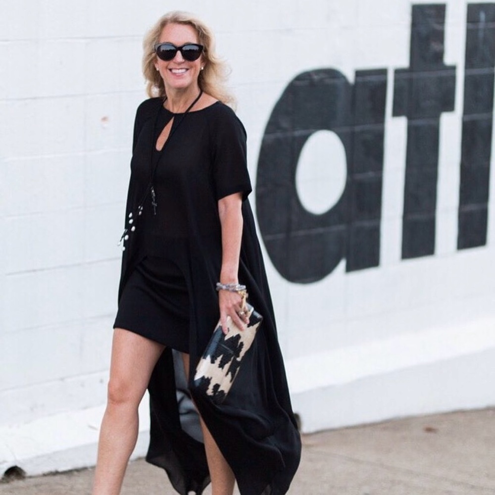 Elegant Black Maxi Dress with High Low Detail